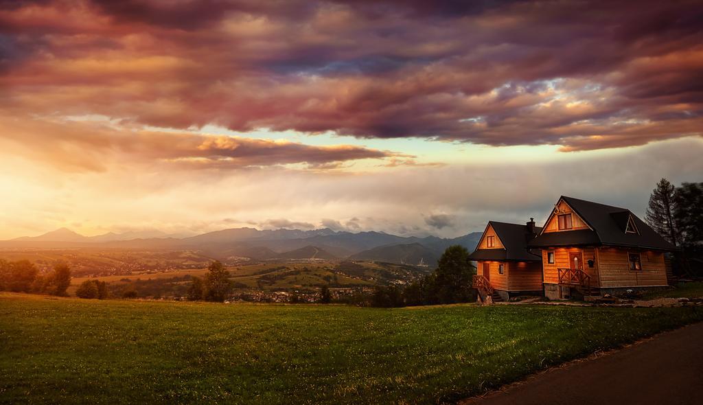Domki Widokowe Wooden Luxury Chalet & Jacuzzi Зомб Екстериор снимка